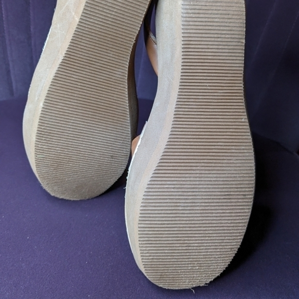 Kenneth Cole Reaction Size 7 Brown Open Toe Sandals‎ w/ Back Strap - Picture 6 of 8